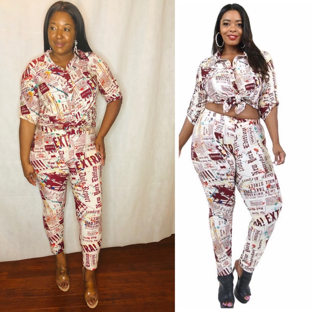 2pc set.  Plus size